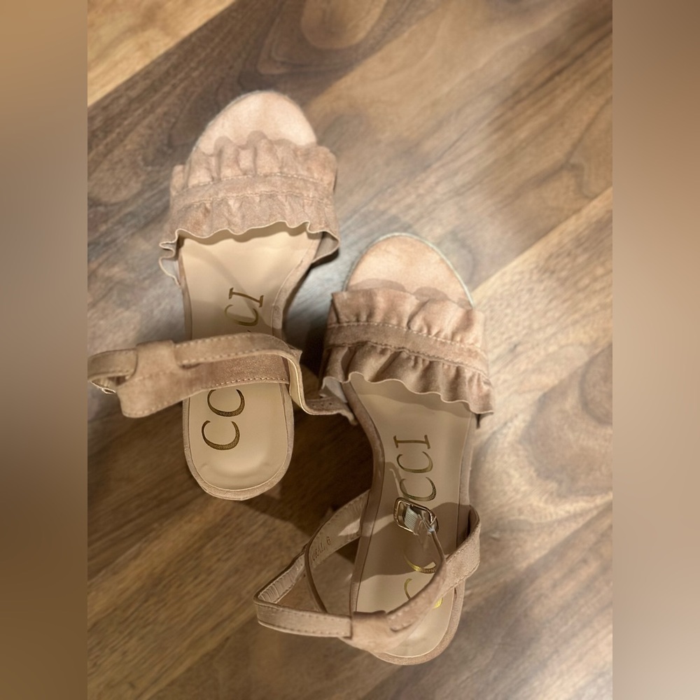 CCOCCI size six suede wedges. Perfect condition.